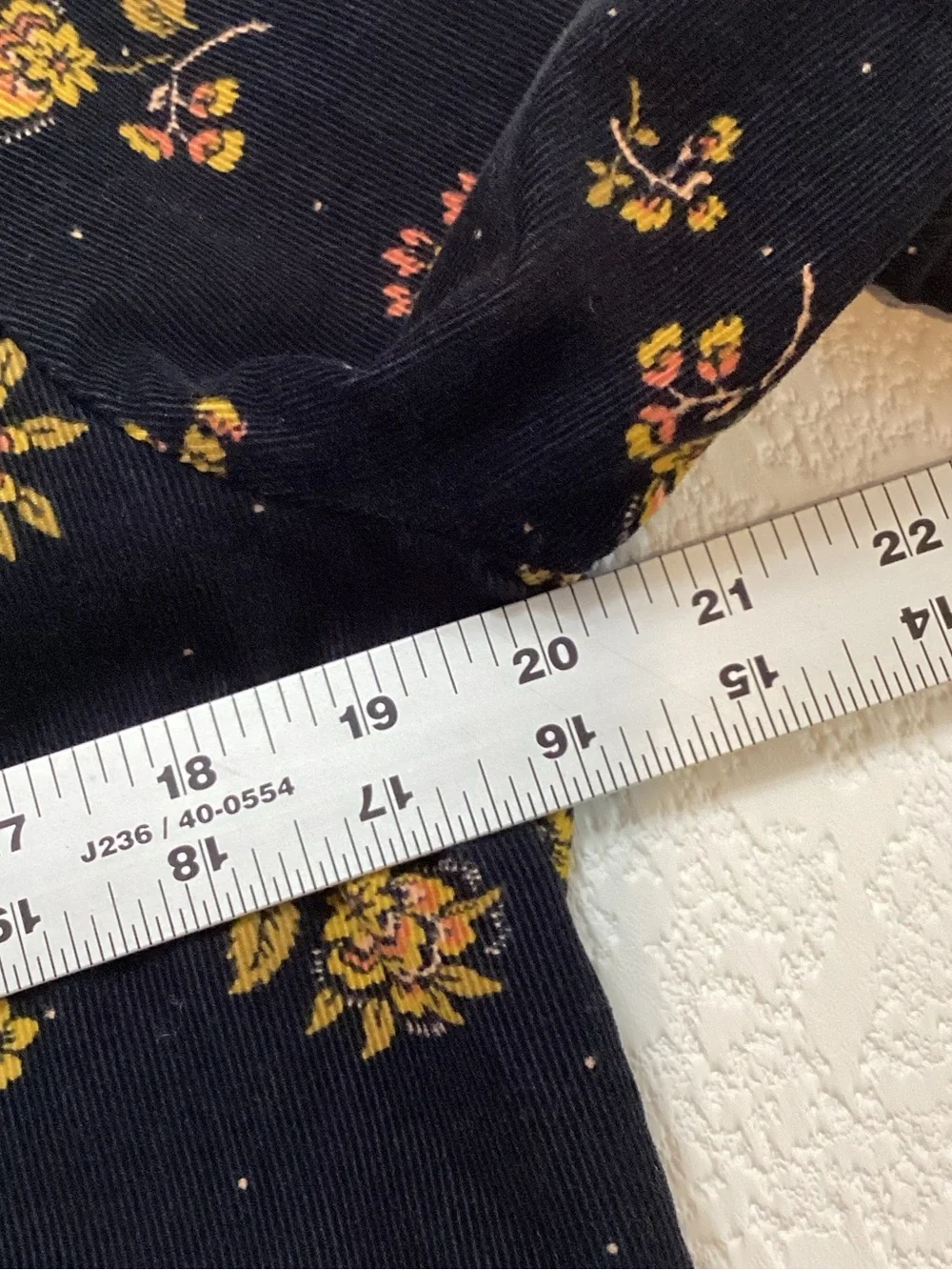 Madewell Black Floral Smocked V-Neck Peplum Top